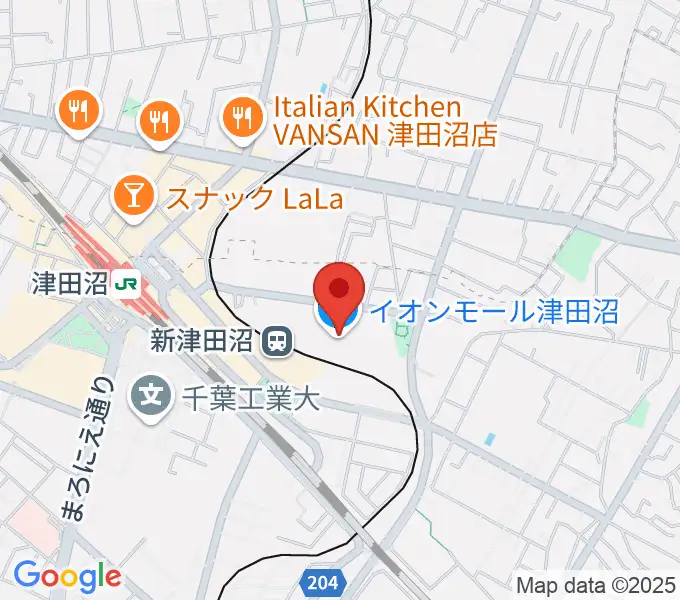 伊藤楽器 津田沼センターの地図
