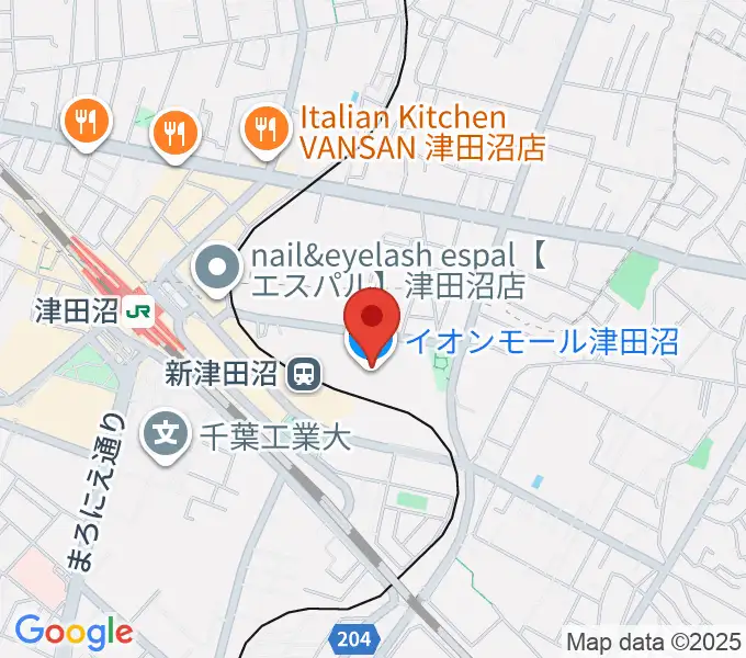 伊藤楽器 津田沼センターの地図