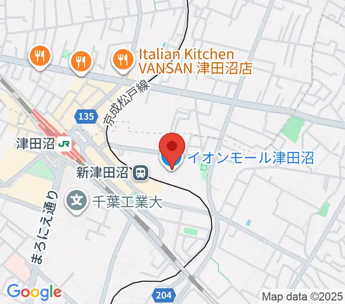 伊藤楽器 津田沼センターの地図
