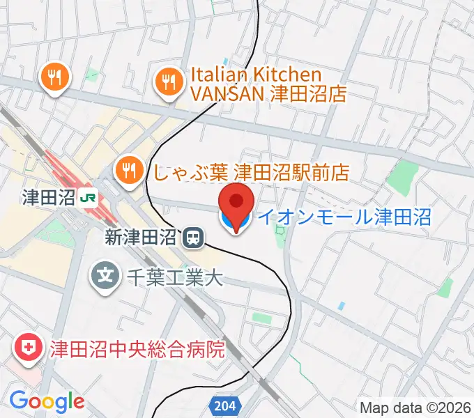 伊藤楽器 津田沼センターの地図