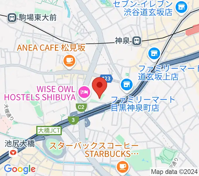 スタジオサンシャインの地図