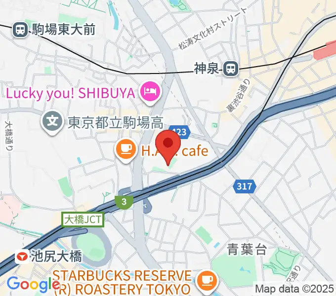 スタジオサンシャインの地図