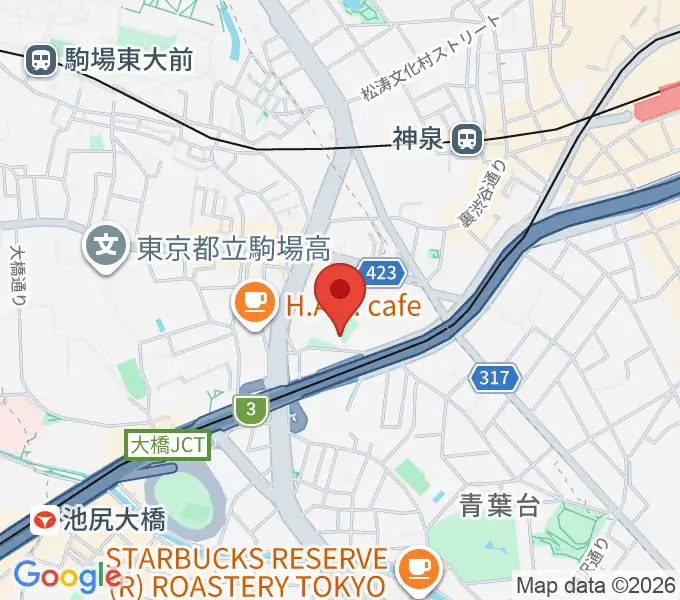 スタジオサンシャインの地図