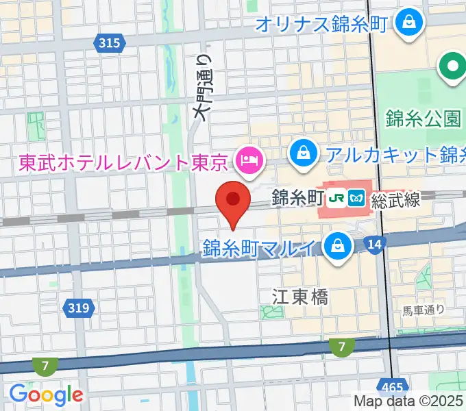 キングトーン音楽教室の地図