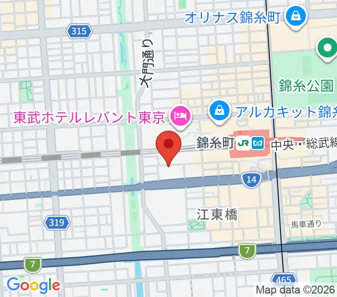 キングトーン音楽教室の地図