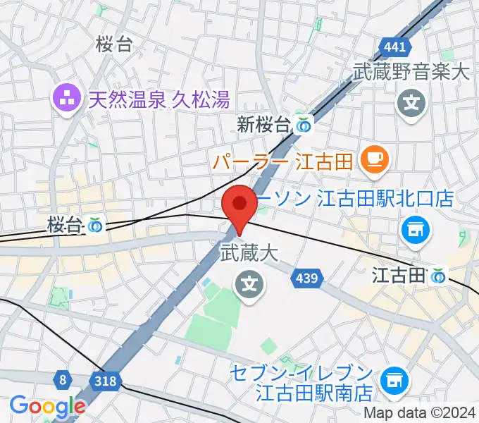 江古田ストリングスの地図