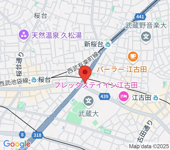 江古田ストリングスの地図
