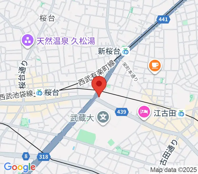 江古田ストリングスの地図