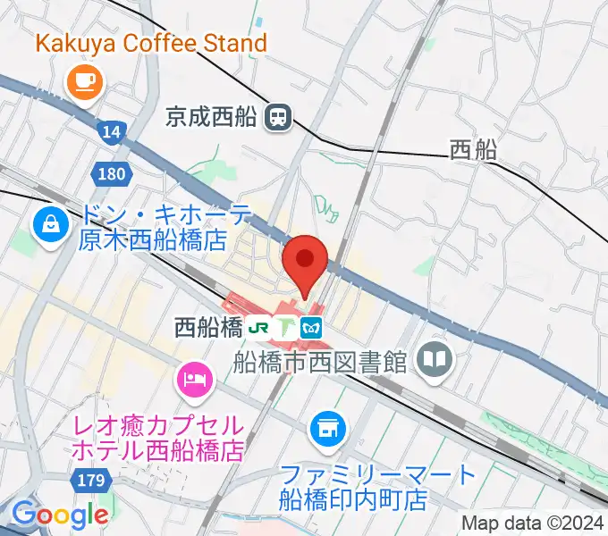 イトウミュージックサロン西船橋の地図