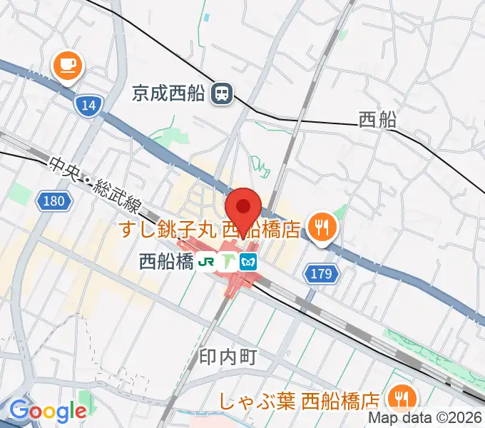 イトウミュージックサロン西船橋の地図