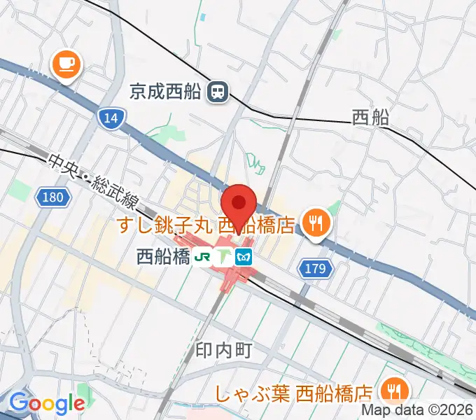 イトウミュージックサロン西船橋の地図