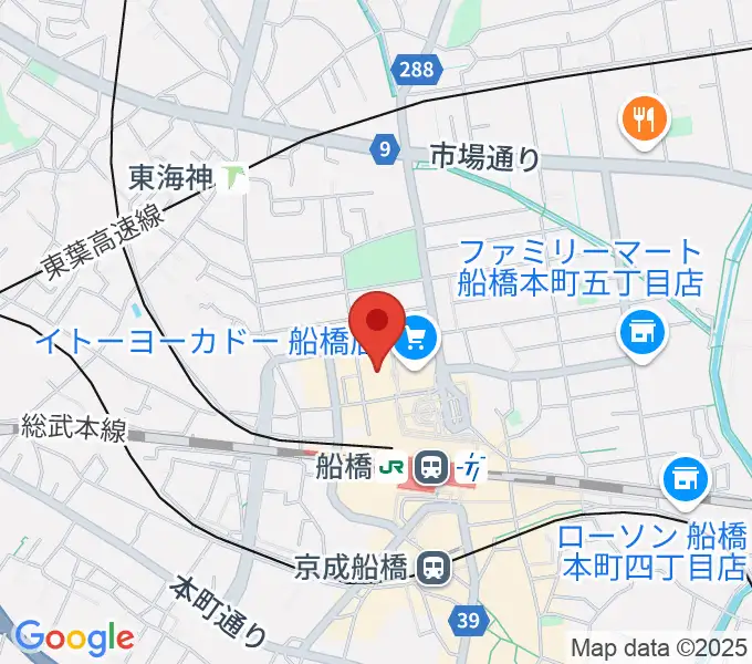 伊藤楽器 ヤマハ船橋センターの地図