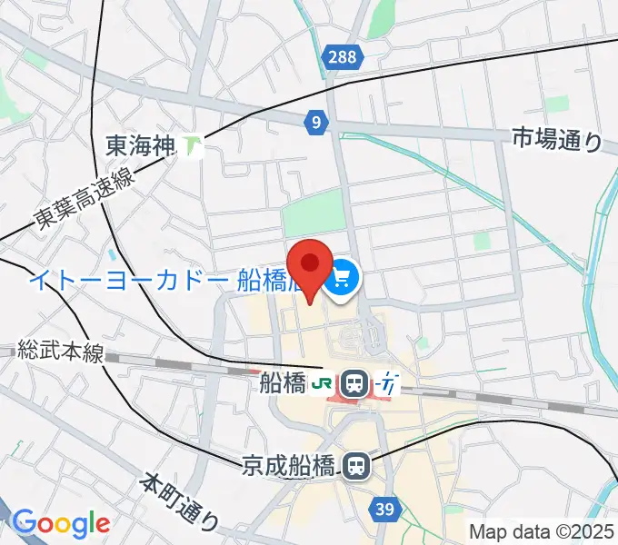 伊藤楽器 ヤマハ船橋センターの地図