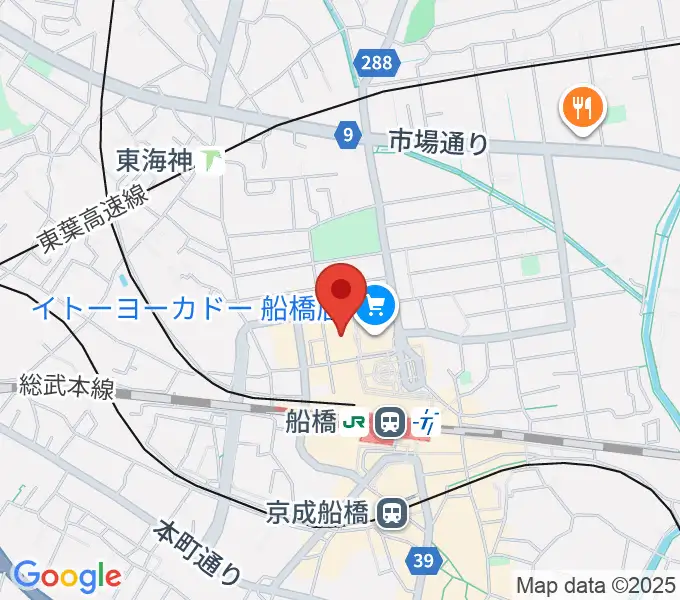 伊藤楽器 ヤマハ船橋センターの地図