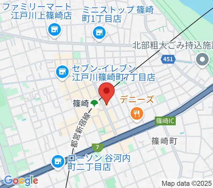 島村楽器ミュージックサロン篠崎の地図