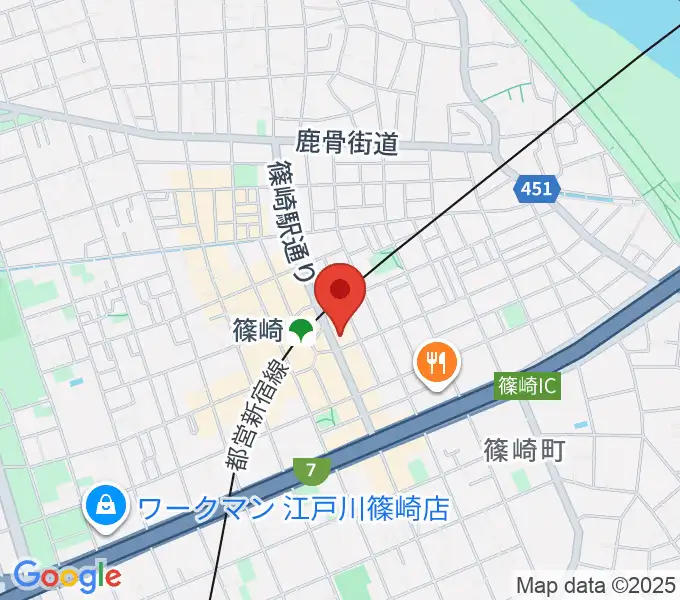 島村楽器ミュージックサロン篠崎の地図