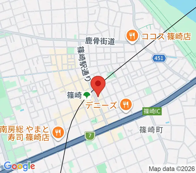 島村楽器ミュージックサロン篠崎の地図