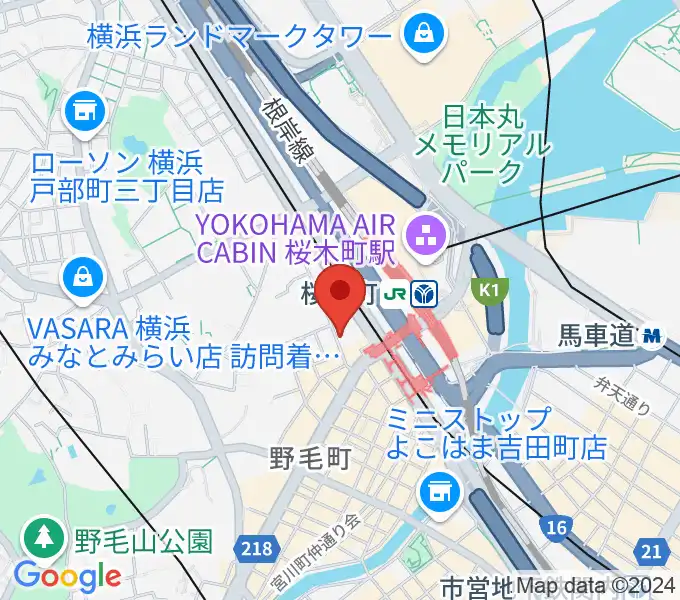 横浜ジャムセカンドの地図