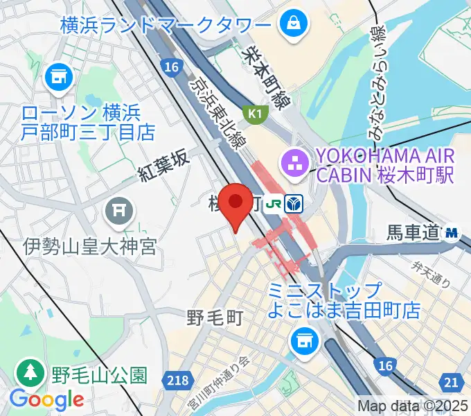 横浜ジャムセカンドの地図