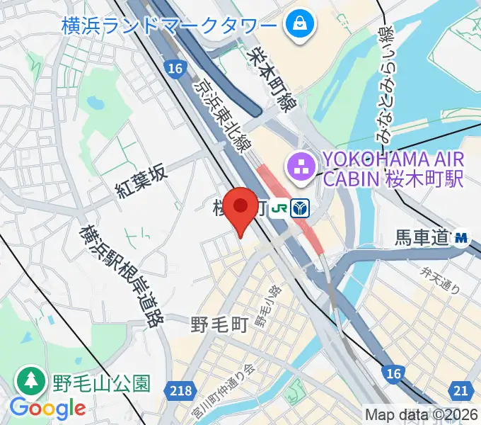 横浜ジャムセカンドの地図