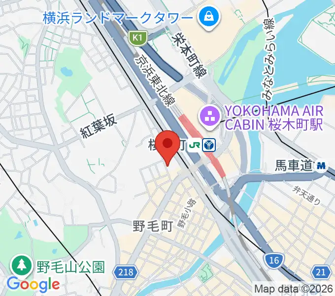 横浜ジャムセカンドの地図