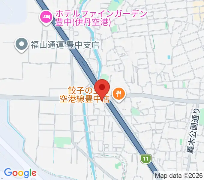 ギター工房トーンガレージの地図