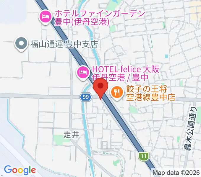 ギター工房トーンガレージの地図