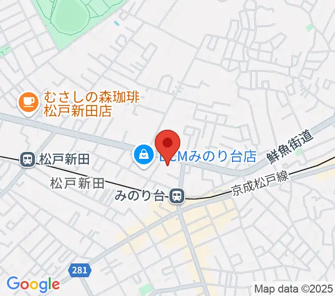 島村楽器 ミュージックサロンみのり台の地図