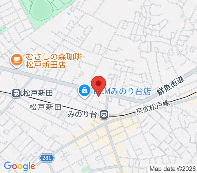 島村楽器 ミュージックサロンみのり台の地図