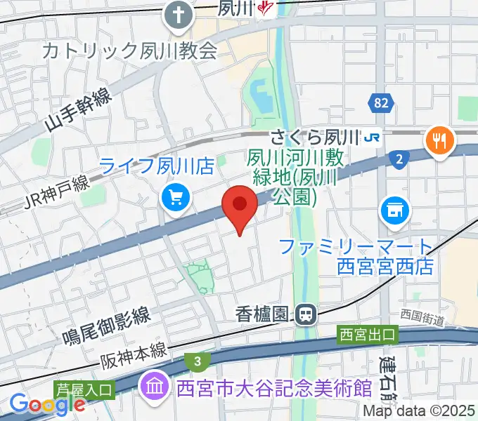 高木ピアノサービスの地図