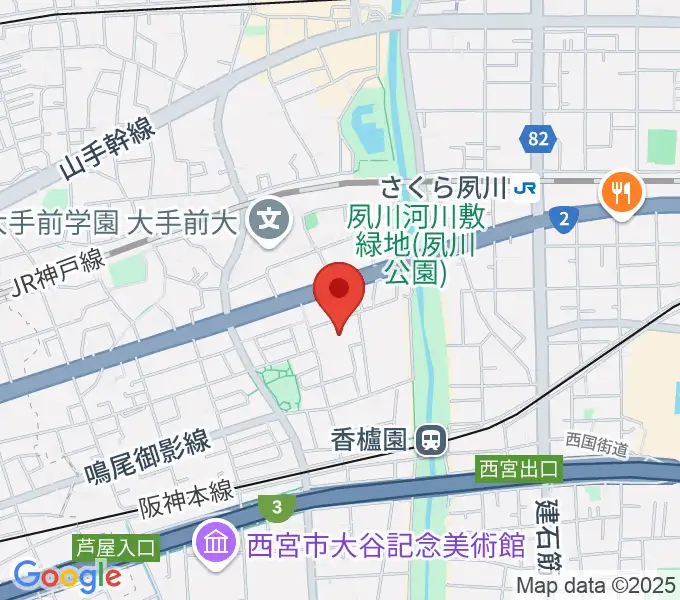 高木ピアノサービスの地図