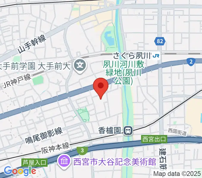高木ピアノサービスの地図