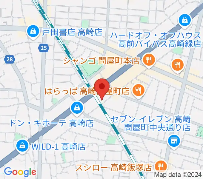 スタインウェイセンター高崎の地図