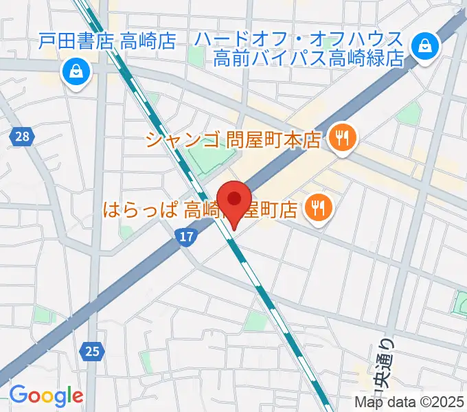 スタインウェイセンター高崎の地図