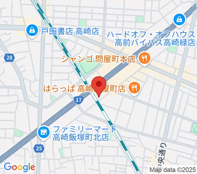 スタインウェイセンター高崎の地図
