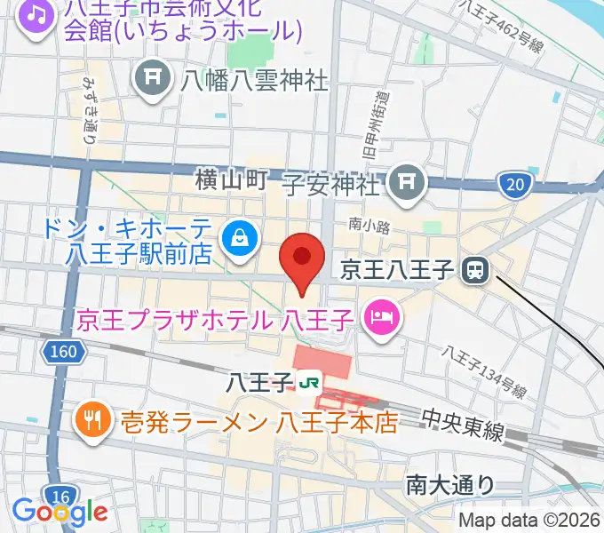 島村楽器 八王子オクトーレ店の地図