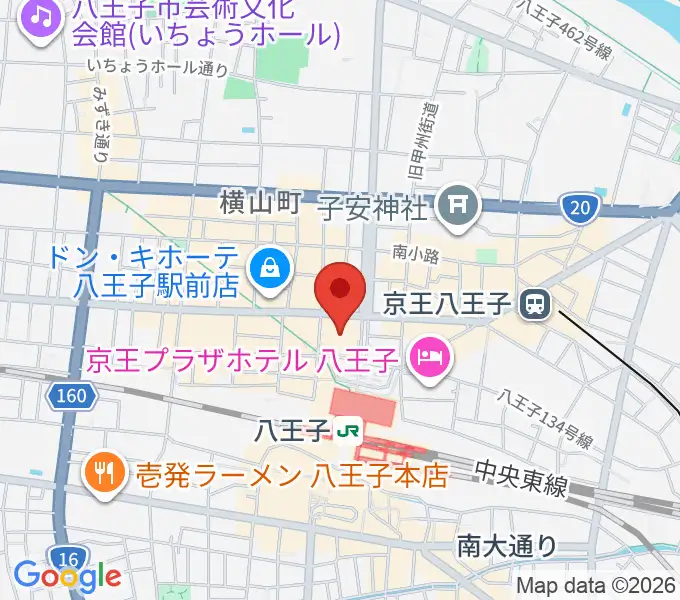 島村楽器 八王子オクトーレ店の地図