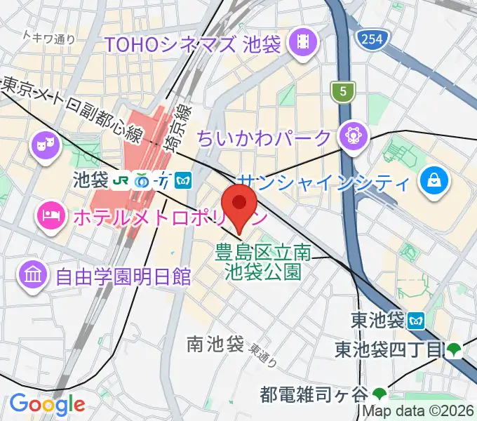 フルート工房三響の地図