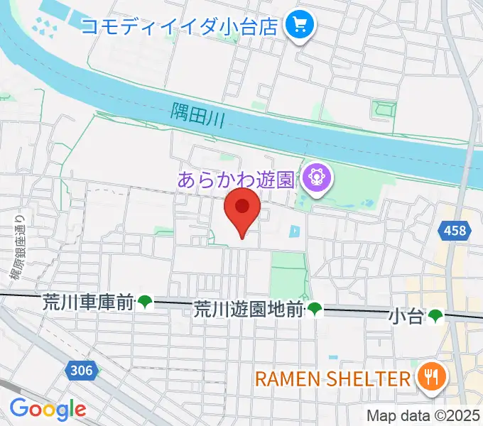 ポップコアスタジオの地図
