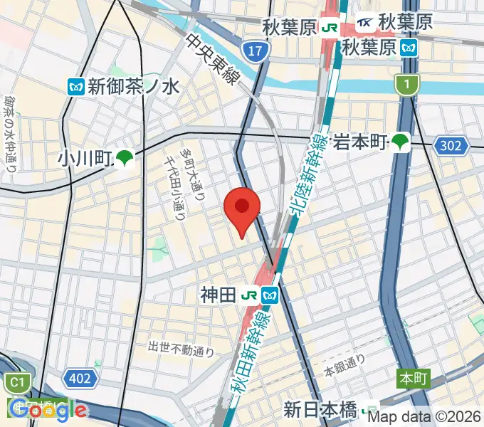 神田商会の地図