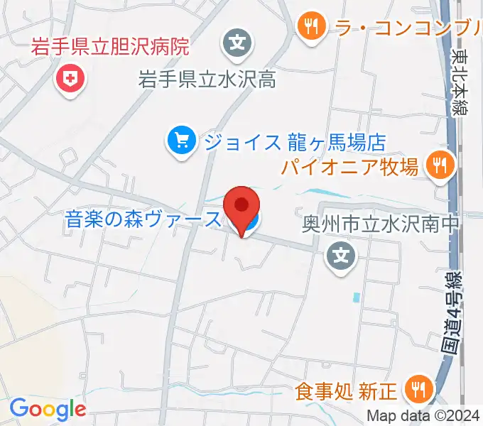 音楽の森ヴァース音楽院の地図