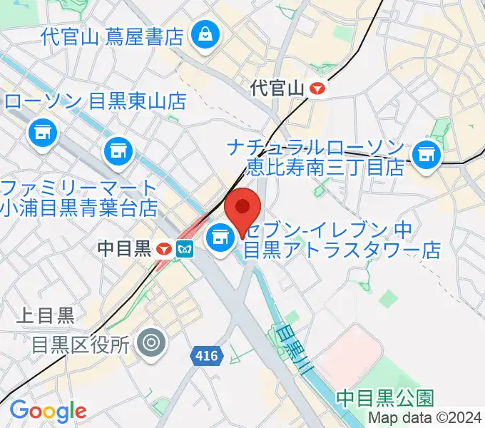 スズキ・メソード中目黒教室の地図