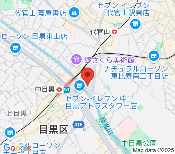 スズキ・メソード中目黒教室の地図