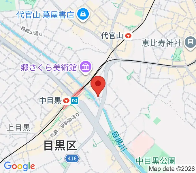 スズキ・メソード中目黒教室の地図