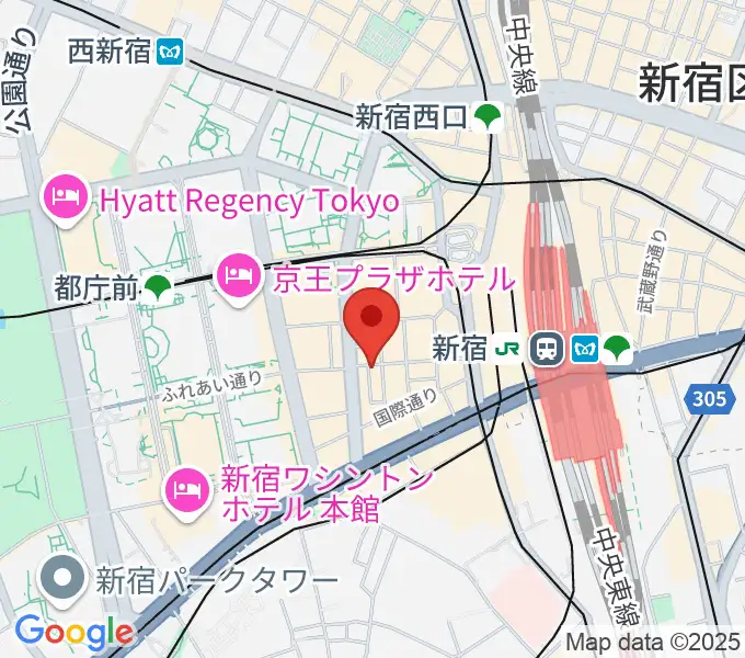 新宿ピアノ社の地図