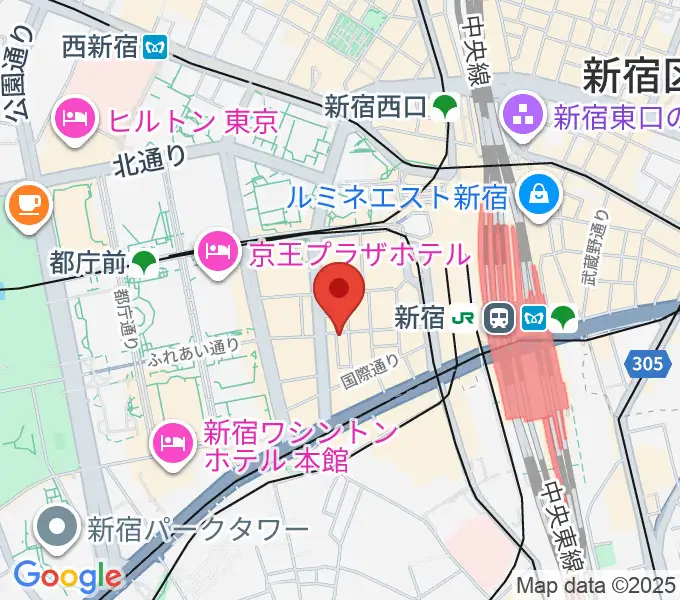 新宿ピアノ社の地図