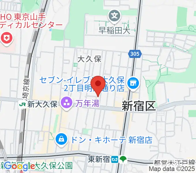 グローバル管楽器技術学院の地図