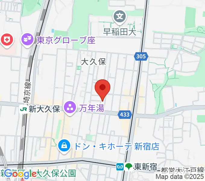 グローバル管楽器技術学院の地図