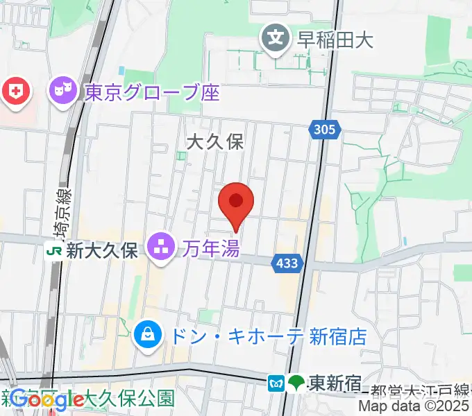 グローバル管楽器技術学院の地図