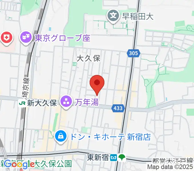 グローバル管楽器技術学院の地図